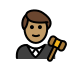 man judge: medium skin tone on OpenMoji