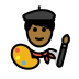man artist: medium-dark skin tone on OpenMoji