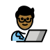 man technologist: medium-dark skin tone on OpenMoji