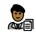 man office worker: medium-dark skin tone on OpenMoji