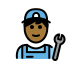 man mechanic: medium-dark skin tone on OpenMoji