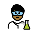 man scientist: medium-dark skin tone on OpenMoji