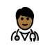 man health worker: medium-dark skin tone on OpenMoji