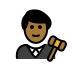 man judge: medium-dark skin tone on OpenMoji