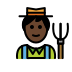 man farmer: dark skin tone on OpenMoji