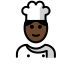 man cook: dark skin tone on OpenMoji