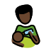 man feeding baby: dark skin tone on OpenMoji
