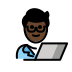 man technologist: dark skin tone on OpenMoji