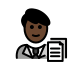man office worker: dark skin tone on OpenMoji