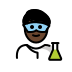 man scientist: dark skin tone on OpenMoji