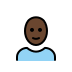 man: dark skin tone, bald on OpenMoji