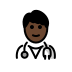 man health worker: dark skin tone on OpenMoji
