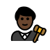 man judge: dark skin tone on OpenMoji