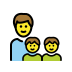 family: man, boy, boy on OpenMoji