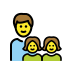 family: man, girl, girl on OpenMoji