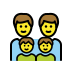 family: man, man, boy, boy on OpenMoji