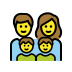 family: man, woman, boy, boy on OpenMoji