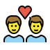 couple with heart: man, man on OpenMoji
