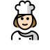 woman cook: light skin tone on OpenMoji