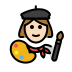 woman artist: light skin tone on OpenMoji