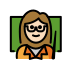 woman teacher: light skin tone on OpenMoji