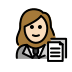 woman office worker: light skin tone on OpenMoji