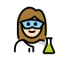 woman scientist: light skin tone on OpenMoji
