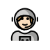 woman astronaut: light skin tone on OpenMoji