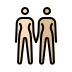 women holding hands: light skin tone, medium-light skin tone on OpenMoji