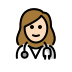woman health worker: light skin tone on OpenMoji