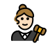 woman judge: light skin tone on OpenMoji