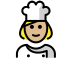 woman cook: medium-light skin tone on OpenMoji