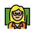 woman teacher: medium-light skin tone on OpenMoji