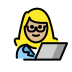 woman technologist: medium-light skin tone on OpenMoji