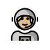 woman astronaut: medium-light skin tone on OpenMoji