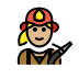 woman firefighter: medium-light skin tone on OpenMoji