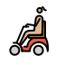 woman in motorized wheelchair: medium-light skin tone on OpenMoji