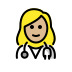 woman health worker: medium-light skin tone on OpenMoji
