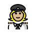 woman pilot: medium-light skin tone on OpenMoji