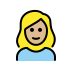 woman: medium-light skin tone on OpenMoji