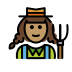 woman farmer: medium skin tone on OpenMoji