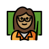 woman teacher: medium skin tone on OpenMoji