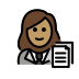 woman office worker: medium skin tone on OpenMoji