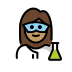woman scientist: medium skin tone on OpenMoji