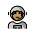 woman astronaut: medium skin tone on OpenMoji