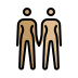 women holding hands: medium skin tone, medium-light skin tone on OpenMoji
