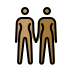 women holding hands: medium skin tone, medium-dark skin tone on OpenMoji