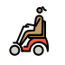 woman in motorized wheelchair: medium skin tone on OpenMoji