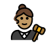 woman judge: medium skin tone on OpenMoji