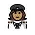 woman pilot: medium skin tone on OpenMoji